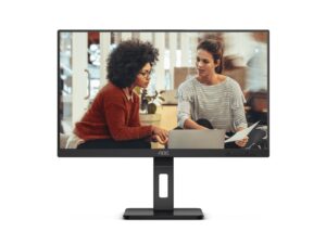 AOC 27' IPS Monitor (27E3QAF) – Full HD 75Hz, 4ms response, 300 nits, 120% sRGB, HDMI/DP/VGA, height-adjustable stand, built-in speakers (LS)