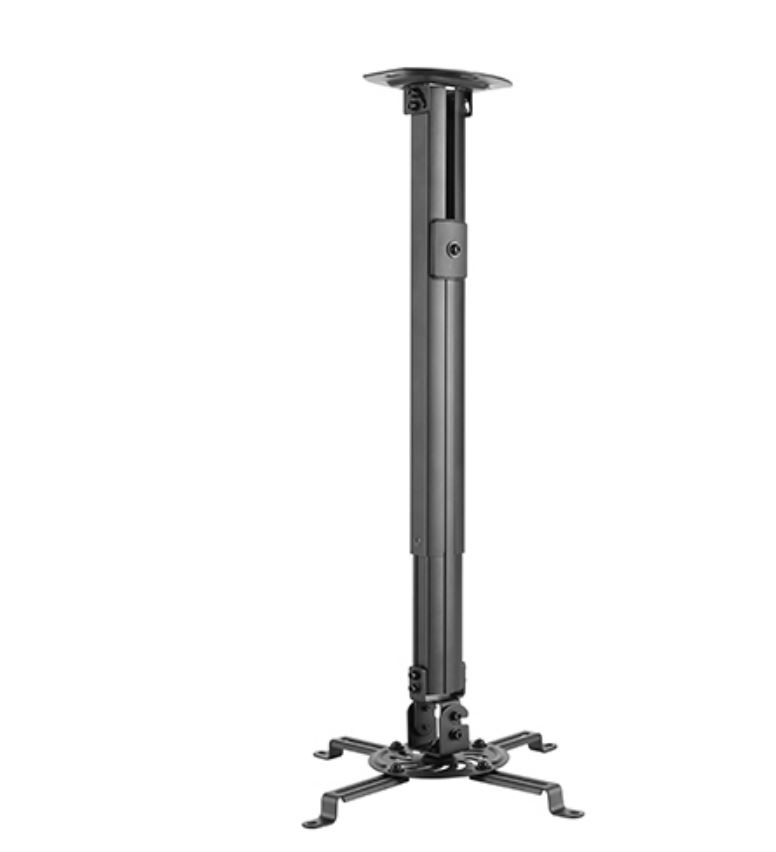 Brateck Steel Projector Ceiling Mount in Black Fit most Projectors Up to 13.5kg, 334x334x900mm, Installation: Ceiling Mounted (LS)