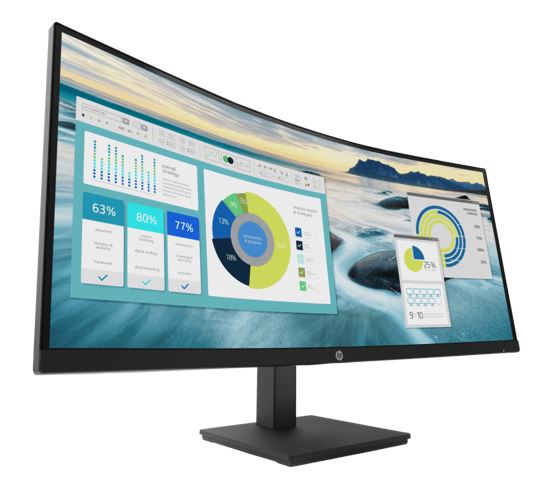 HP P34hc G4 34' WQHD 4K CURVED 21:9 3440x1440 Height Adjust Tilt USB-C (65W PD) DP HDMI Speakers USB 3yrs wty - Image 3