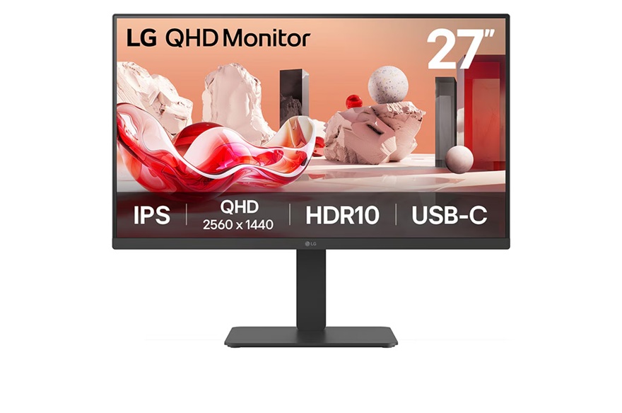 LG 27' 27BA65QB-B.AAU, QHD IPS, 100Hz, HDR10, USB-C PD 65W, Daisy Chain,KVM, 4×USB, DP/HDMI, adj. stand, 350nits, sRGB 99%, 5ms, VESA