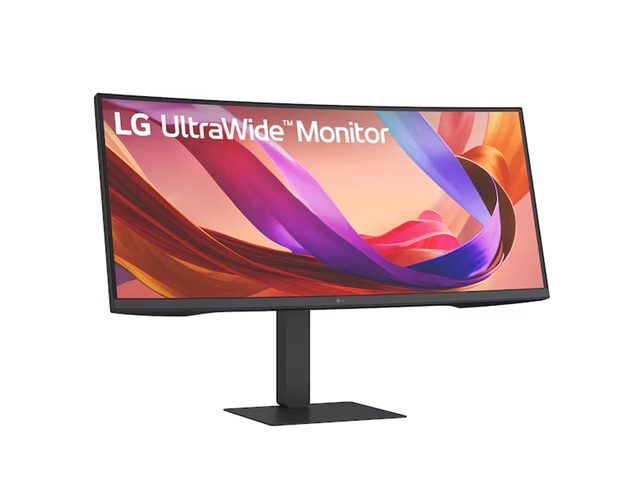 LG 34' UltraWide 21:9 WQHD Curved IPS Monitor with 3440x1440 resolution, sRGB 99%, HDR10, 100Hz, 5ms response, and tilt/height/swivel stand - Image 2