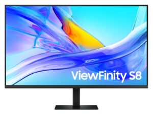 Samsung 37' ViewFinity S8 UHD 4K 3840x2160 HDR10 16:9 60Hz 5ms 350 cd/㎡ VA DP HDMI USB-C HUB Dock LAN HAS Tilt Swivel VESA Gaming Monitor Black 3YR