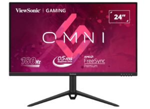 ViewSonic 24' 180Hz 0.5ms, Fast IPS, Crisp Image and Smooth play. VESA Clear MR certified, Freesync, Adaptive Sync, Speakers, HDMI & DP Monitor(LS)