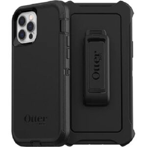 OtterBox Defender Apple iPhone 12 / iPhone 12 Pro Case Black - (77-65401), DROP+ 4X Military Standard, Included Holster, Rugged, 7 Years Warranty
