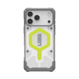 UAG Pathfinder Clear MagSafe Apple iPhone 17 Pro Max (6.9') Rugged Case - Active Neon (114552118181), 18ft Drop Protection (5.5M), 10 Years Warranty