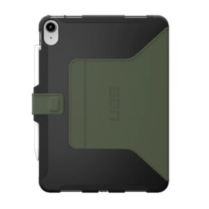 UAG Scout Apple iPad (11.0') 11th Gen (A16) / iPad 10th Gen (10.9') Folio Rugged Case (Black/Olive) - DROP+ Military Standard, 1 Year Warranty