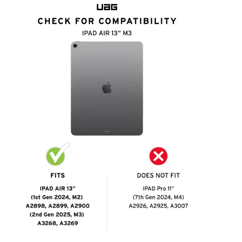 UAG Plyo LT Apple iPad Air (13.0') (2nd Gen/1st Gen) Folio Case - Ice/Black (124498114043), Precise-fit, Built-in kickstand, 1 Year Warranty - Image 3