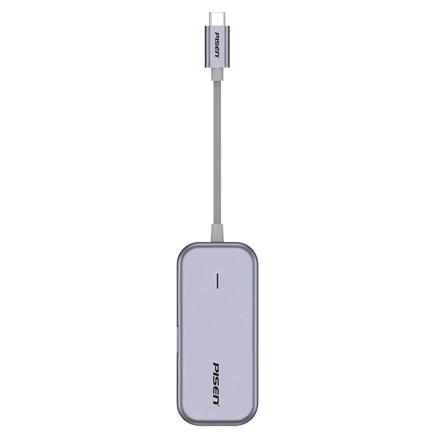 Pisen 6-in-1 Multi-Port USB-C Multifunctional Docking Station - Grey, 3x USB-A 3.0, 1x VGA, 1x HDMI, 1x RJ-45, 2 Years Warranty - Image 3