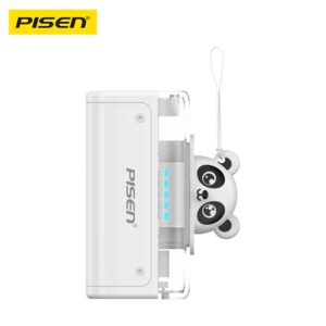 Pisen Power Tiny 22.5W  CCC-Certified 5K (5000mAh) Mini Power Bank - USB-A + USB-C Port, 2-in-1 Design, Built-in Stand, 2 Years Warranty