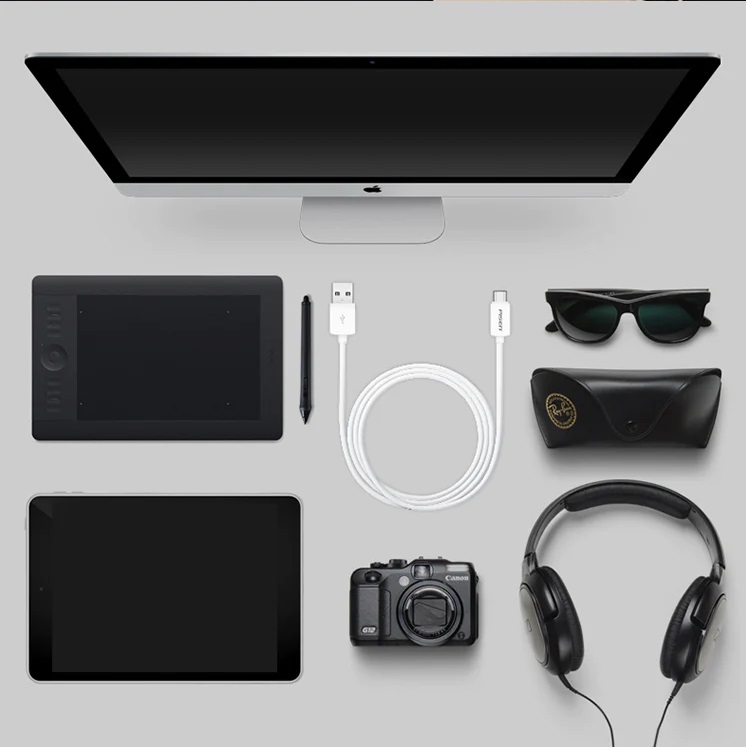 PISEN USB-C to USB-A Cable (1M) White -Data Transfer 480Mbps,Durable and Flexible,Samsung Galaxy,Apple iPhone,iPad,MacBook,Google,OPPO,Nokia - Image 3