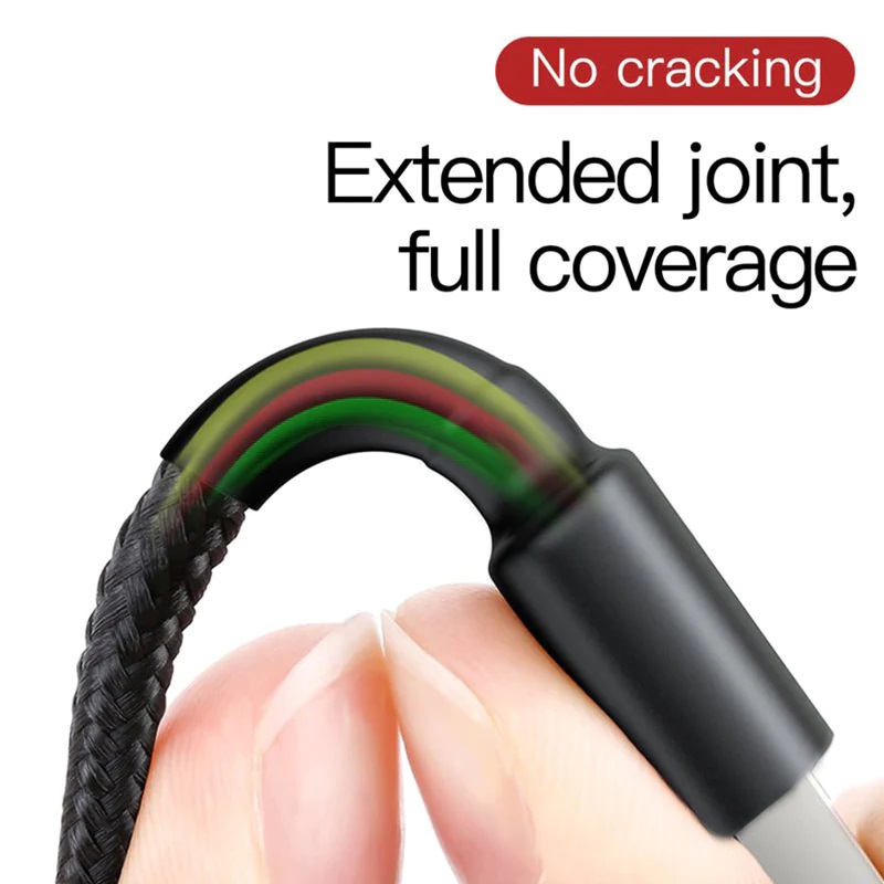 USP BoostUp Lightning to USB-A Cable (20cm) Black - Quick Charge & Connect, 2.4A Rapid Charge,Nylon Weaving,Apple iPhone/iPad/MacBook,2 Years Warranty - Image 3