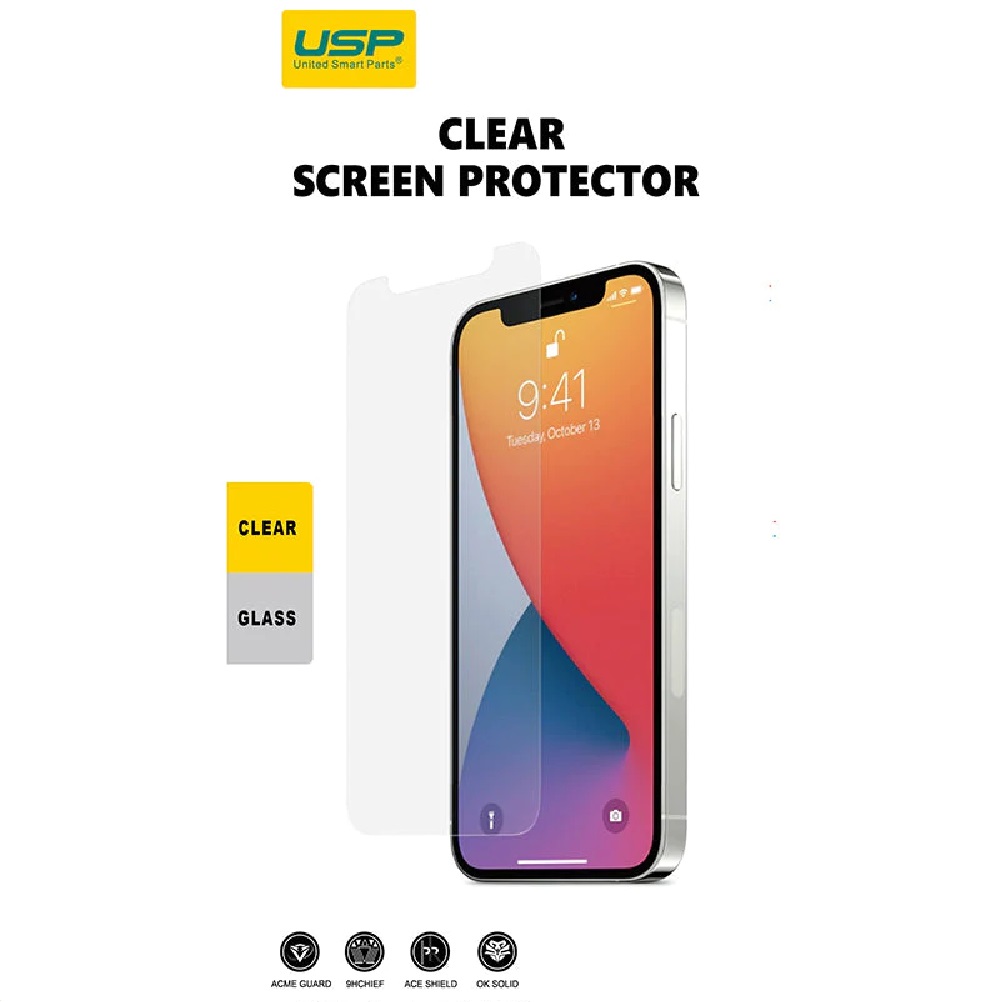 USP Apple iPhone 16 / iPhone 15 / iPhone 15 Pro (6.1') Tempered Glass Screen Protector : Full Coverage, 9H Hardness,Bubble-free, 3 Years Warranty