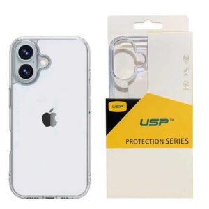 USP Apple iPhone 16 Plus (6.7') Clear Rock Shockproof Case - Ultra-Thin, Lightweight, Non-Slip, Multi-Layer, Strong Materials, 10 Years Warranty