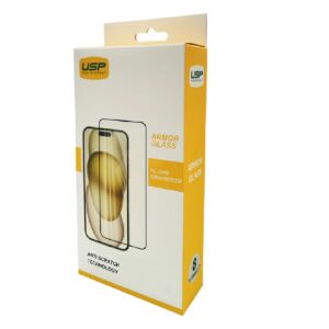 USP Apple iPhone 17 Pro / iPhone 17 / iPhone 16 Pro (6.3') Armor Glass Full Cover Tempered Glass Screen Protector - 9H Hardness, 3 Years Warranty