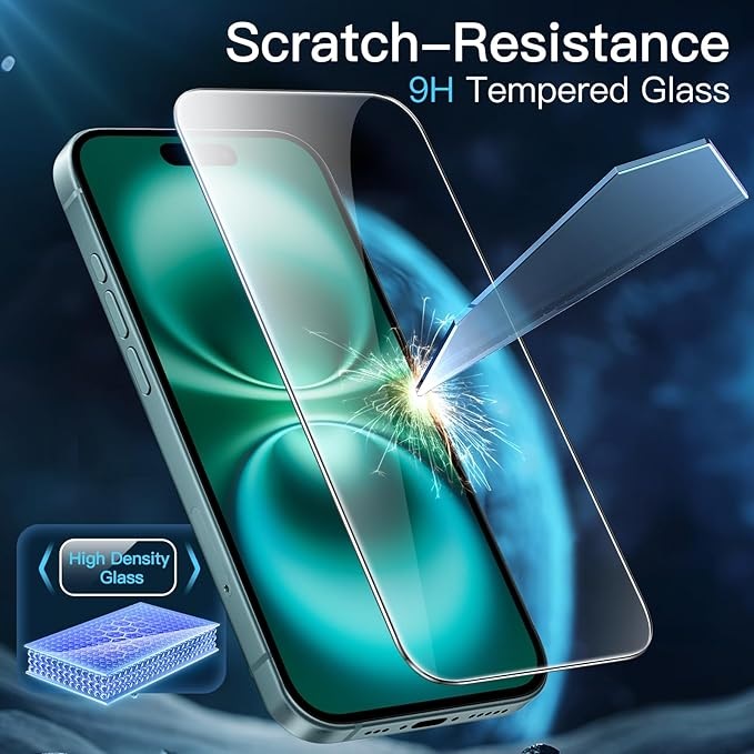 USP Apple iPhone 17 Pro Max / 16 Pro Max (6.9') Armor Glass Full Cover Screen Protector - 9H Hardness, Scratch-Resistance, 3 Years Warranty - Image 4