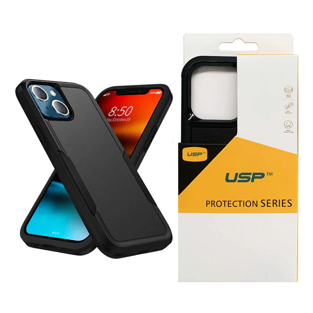USP Apple iPhone Air (6.5') Armor Light Case Black - Two Tough Layers, No Slip Grippy Edges, DropProof, Slim, 3 Years Warranty