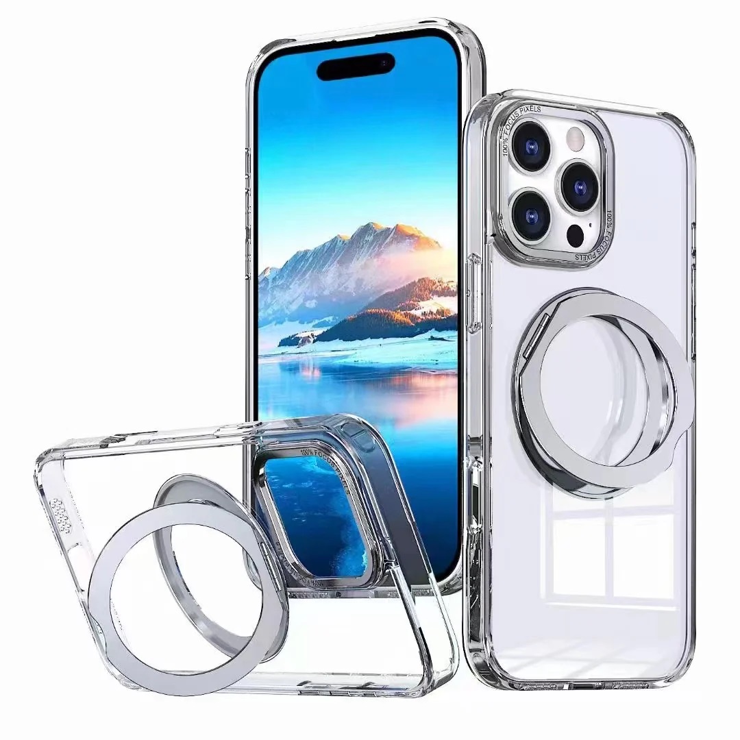 USP Apple iPhone Air (6.5') Clear Case with MagSafe - Crystal Clear, 360° Rotatable Ring-Stand, Scratch Resistant, Lightweight, 3 Year Warranty - Image 2