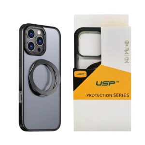 USP Apple iPhone 17 (6.3') ShockProof Case with MagSafe Black - 360° Rotatable Ring-Stand, Scratch Resistant, Robust Protection, 3 Year Warranty