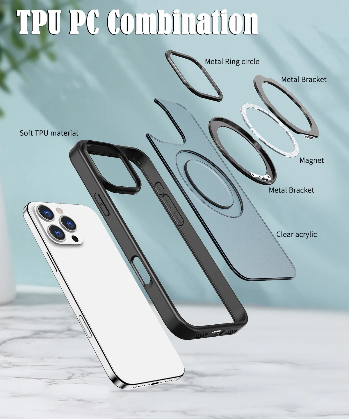 USP Apple iPhone 17 (6.3') ShockProof Case with MagSafe Black - 360° Rotatable Ring-Stand, Scratch Resistant, Robust Protection, 3 Year Warranty - Image 4