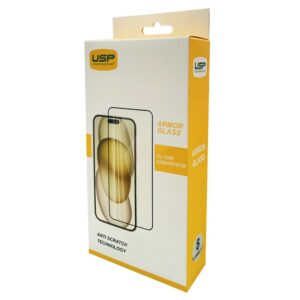 USP Apple iPhone Air (6.5') Armor Glass Full Cover Screen Protector - 9H Hardness, Scratch-Resistance, Anti-fingerprint, 3 Years Warranty