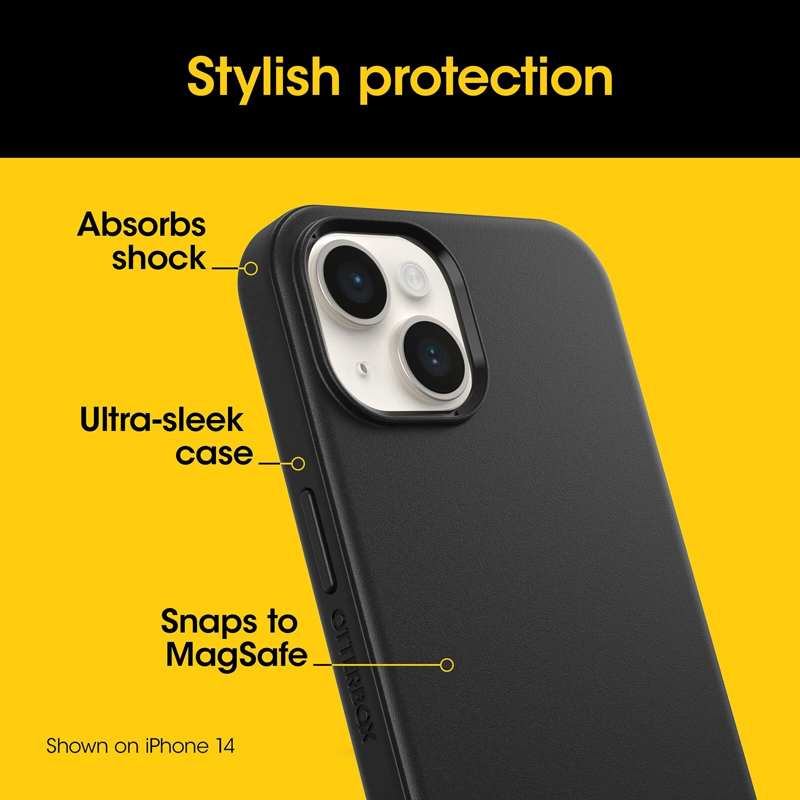 OtterBox Symmetry+ MagSafe Apple iPhone 15 Pro Max (6.7') Case Black - (77-92897), Antimicrobial, DROP+ 3X Military Standard, 7 Years Warranty - Image 4