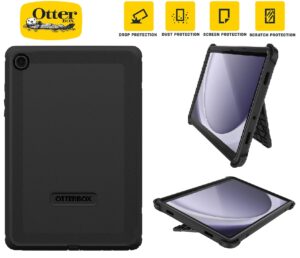 OtterBox Defender Samsung Galaxy Tab A9+ (11') Case -Black(77-95006),DROP+ 2X Military Standard,Multi-Layer,Port covers,7 Years Warranty