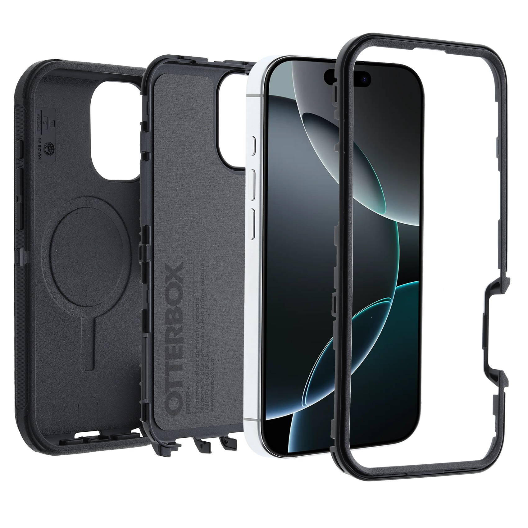 OtterBox Defender MagSafe Apple iPhone 16 Pro (6.3') Case Black - (77-95975), DROP+ 7X Military Standard, Tri-Layer, Port Covers, 7 Years Warranty - Image 3