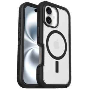 OtterBox Defender XT MagSafe Apple iPhone 16 (6.1') Case Clear/Black - (77-96056), DROP+ 7X Military Standard, Rugged, 7 Years Warranty