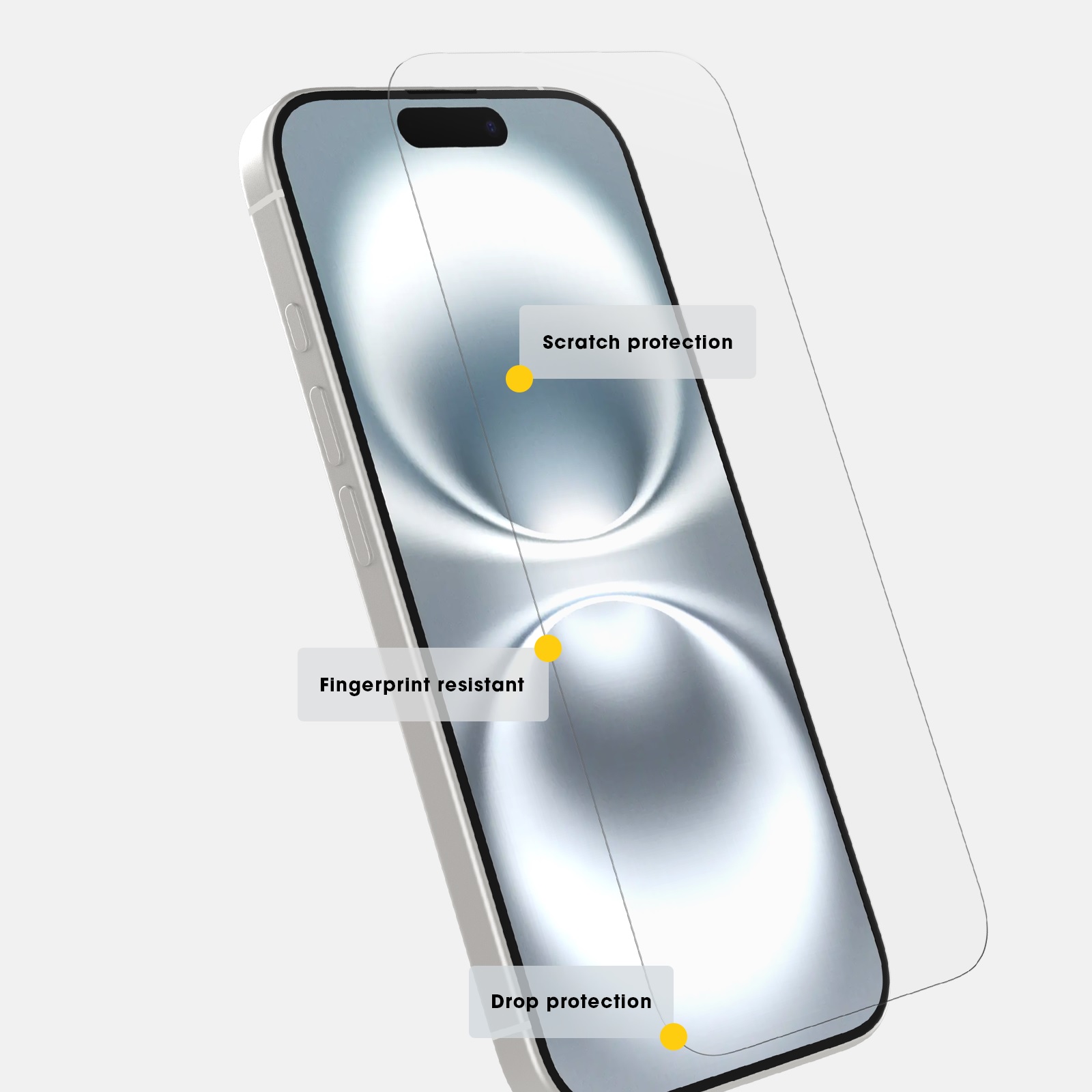 OtterBox Glass Apple iPhone 16 (6.1') Screen Protector Clear - (77-96167), Drop Protection, Anti-Scratch, Reinforced Edges,2 Years Warranty - Image 4