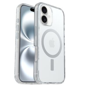 OtterBox Symmetry Clear MagSafe Apple iPhone 16 (6.1') Case Clear - (77-96369),Antimicrobial,DROP+ 3X Military Standard, Raised Edges,7 Years Warranty