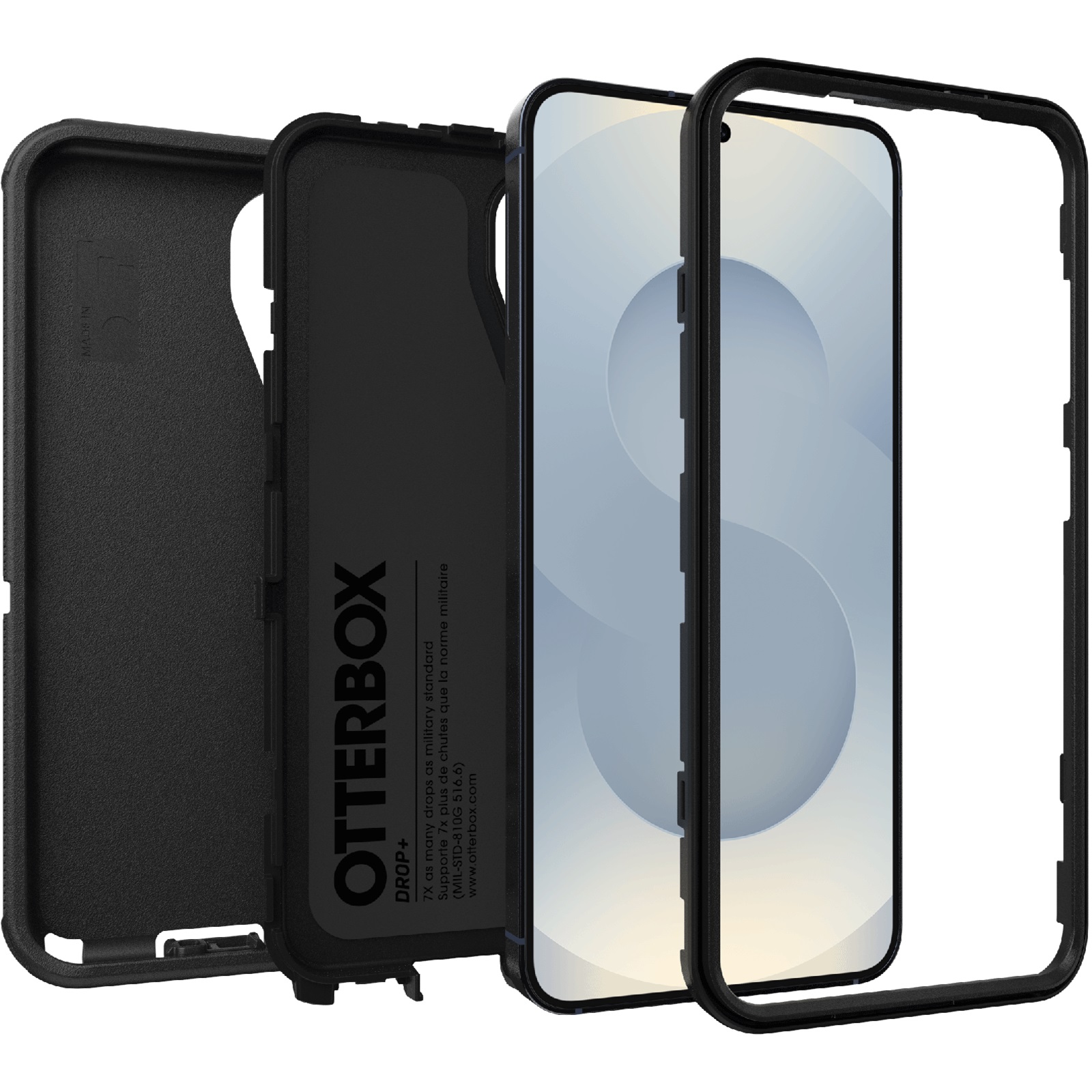 OtterBox Defender Samsung Galaxy S25 5G/ Galaxy S24 5G (6.2') Case Black - No Retail Packaging (77-97361),DROP+ 7X Military Standard,7 Years Warranty - Image 3