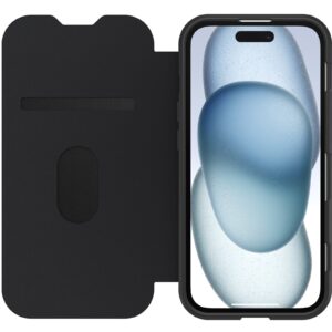 OtterBox React Folio MagSafe Apple iPhone 16e/ iPhone 15/ iPhone 14/ iPhone 13 (6.1') Case Black Crystal (Clear/Black) - (77-97827),7 Years Warranty