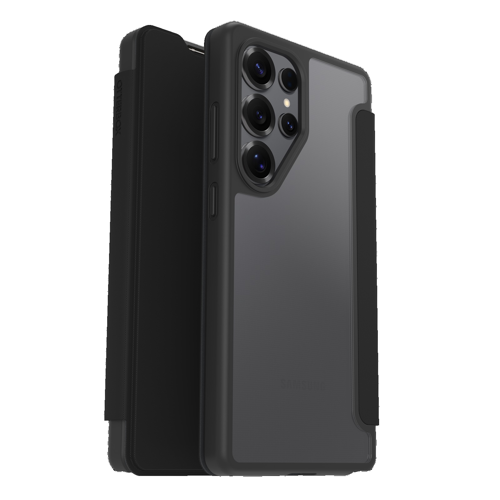 OtterBox React Folio Samsung Galaxy S25 Ultra 5G (6.9') Case Black Crystal (Clear/Black) - (77-97833), DROP+ Military Standard,7 Years Warranty - Image 2