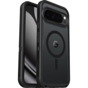 OtterBox Defender Pro XT Clear Magnets Google Pixel 10 Pro XL Dark Side Case - Black (77-98266), DROP+ 7X Military Standard, 7 Years Warranty