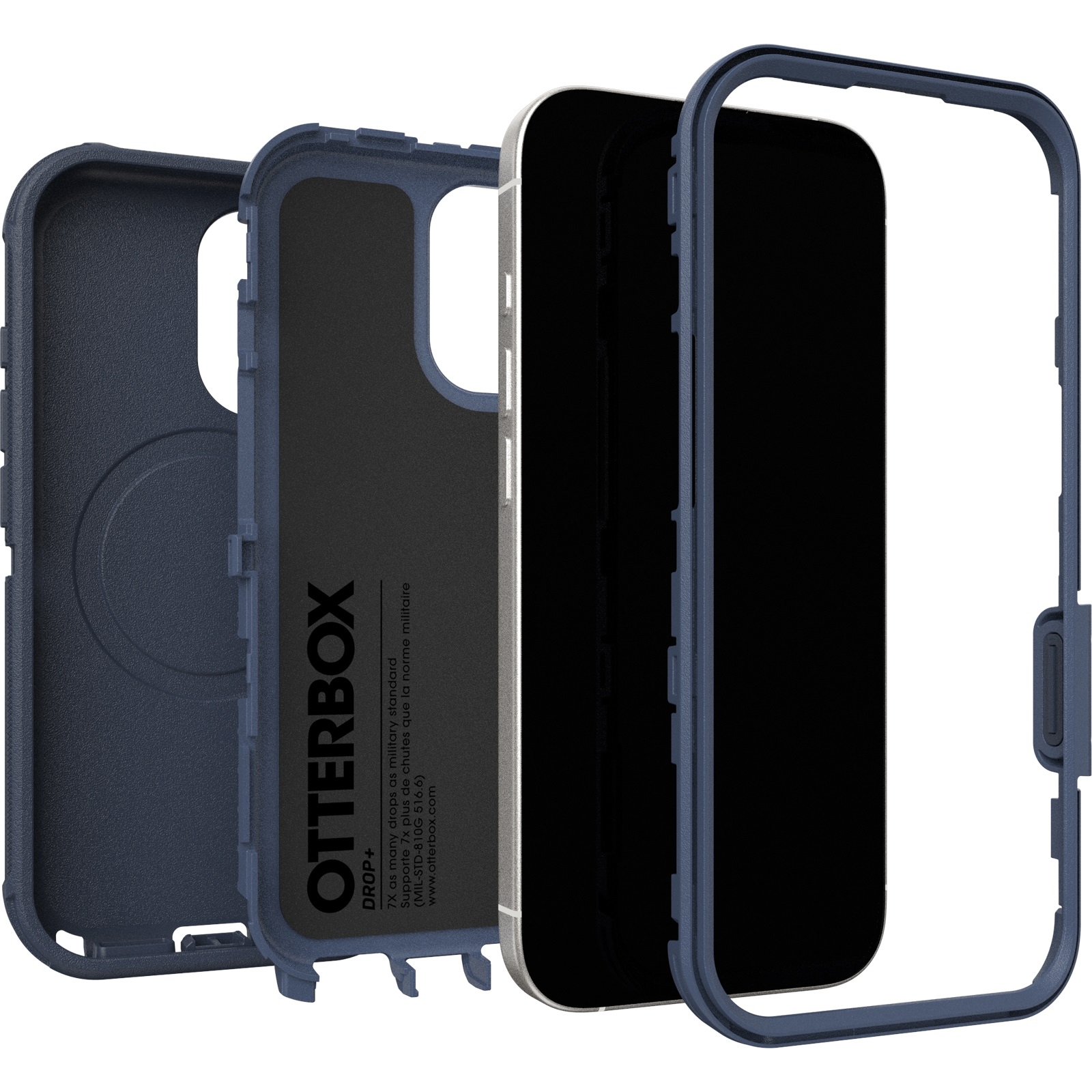 OtterBox Defender Pro MagSafe Apple iPhone 17 (6.3') Case Blue Sentiment - (77-98358), DROP+ 7X Military Standard, Tri-Layer, 7 Years Warranty - Image 3