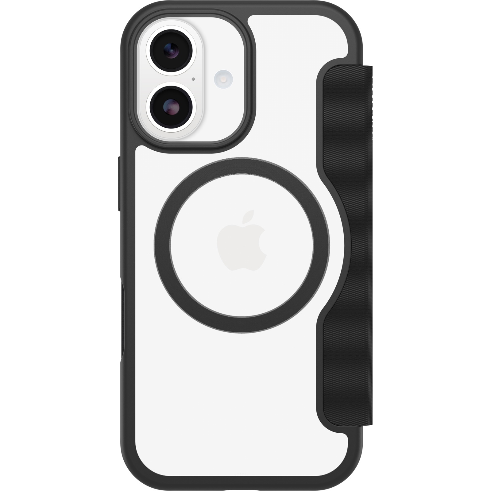 OtterBox React Folio MagSafe Apple iPhone 17 (6.3') Case Black Crystal (Clear/Black) - (77-98586), DROP+ Military Standard, 7 Years Warranty - Image 2