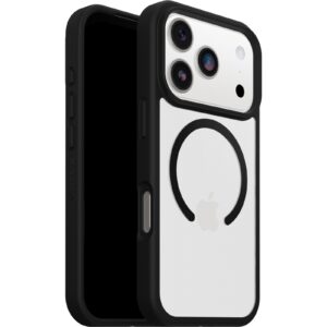 OtterBox React MagSafe Apple iPhone 17 Pro Max (6.9') Case Black Crystal (Clear/Black) - (77-98651),DROP+ Military Standard,7 Years Warranty