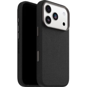 OtterBox Symmetry Cactus Leather MagSafe Apple iPhone 17 Pro (6.3') Noir Ash (Black) - (77-99045), DROP+ 3X Military Standard, 7 Years Warranty