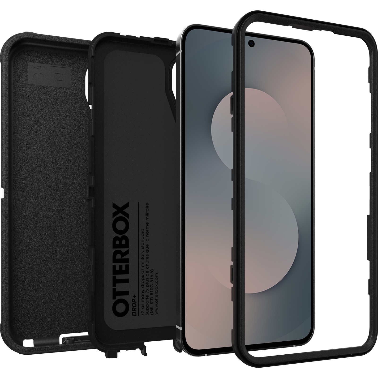 OtterBox Defender Pro Samsung Galaxy S25 FE 5G (6.7') Case Black No Retail Packaging - (77-99250), DROP+ 7X Military Standard, 7 Years Warranty - Image 3