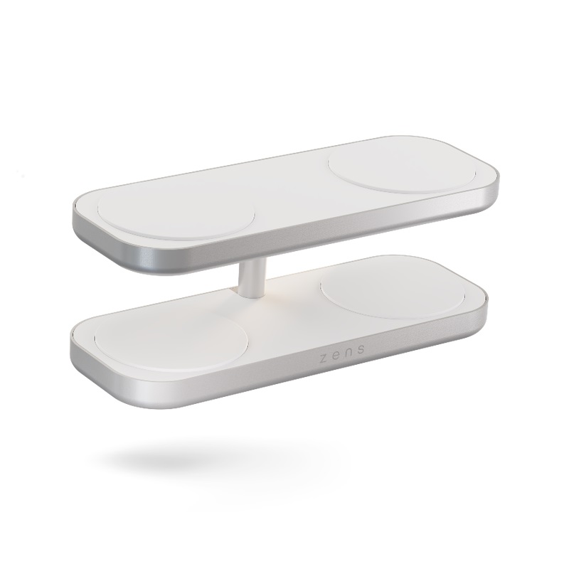 OtterBox 60W Zens Quattro Charger Pro 4 - White (78-81526), Qi2 Wireless Charging, Charge 4 Devices Simultaneously, 2 Years Warranty