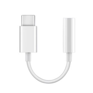 USP Type C to Aux 3.5mm DAC Headphone Jack Adapter - White (ALTAC), Lightweight & Portable, Corrosion Resistance, 2 Years Warranty