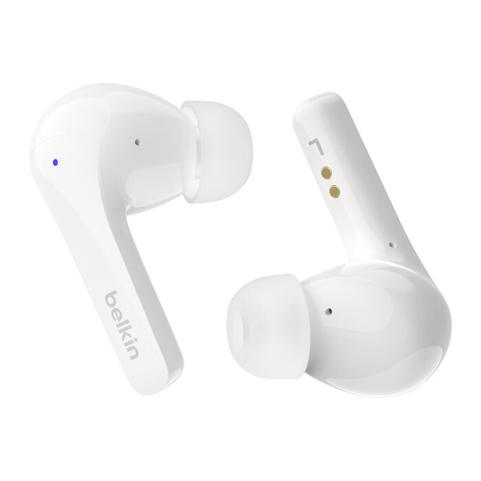 Belkin SoundForm Motion 2 True Wireless Earbuds White (AUC010fqWHV2), 33 Hours, Fast Charge, IPX5-Rated, Builit-in EQ presets, 2 Years Warranty