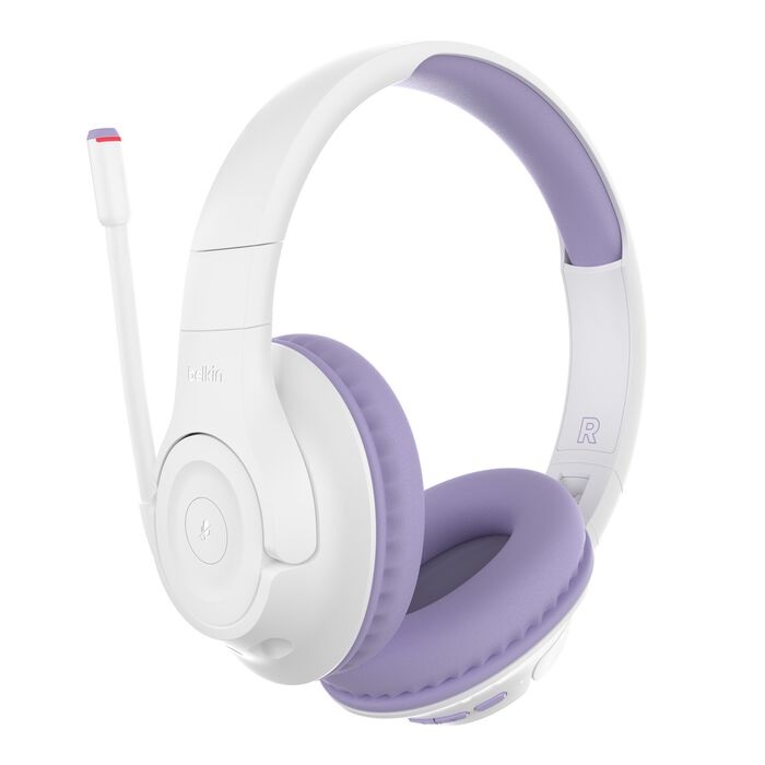 Belkin SoundForm Inspire Wireless Over-Ear Headset for Kids (AUD006btLV), 85dB, Safe Sound For Kids, 35 hours, Foldable, 2 Years Warranty
