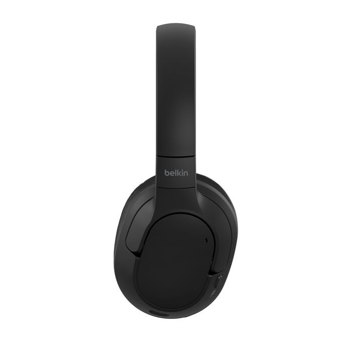Belkin SoundForm Surround Wireless Over-The-Ear Headphones + USB-C Cable (1.2M) + Audio Cable (3.5mm) (1.2M) - Black (AUD009FQBK), 2 Years Warranty - Image 3