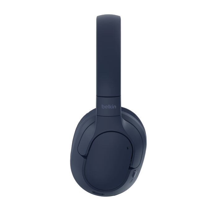 Belkin SoundForm Surround Wireless Over-The-Ear Headphones + USB-C Cable (1.2M) + Audio Cable (3.5mm) (1.2M) - Blue (AUD009FQBL), 2 Years Warranty - Image 3