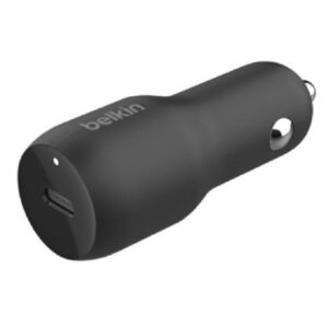 Belkin BoostCharge 30W USB-C PD Car Charger - Black (CCA004btBK), Compact Design, USB-IF Certified, Apple iPhone, CEW $2500, 2 Years Warranty