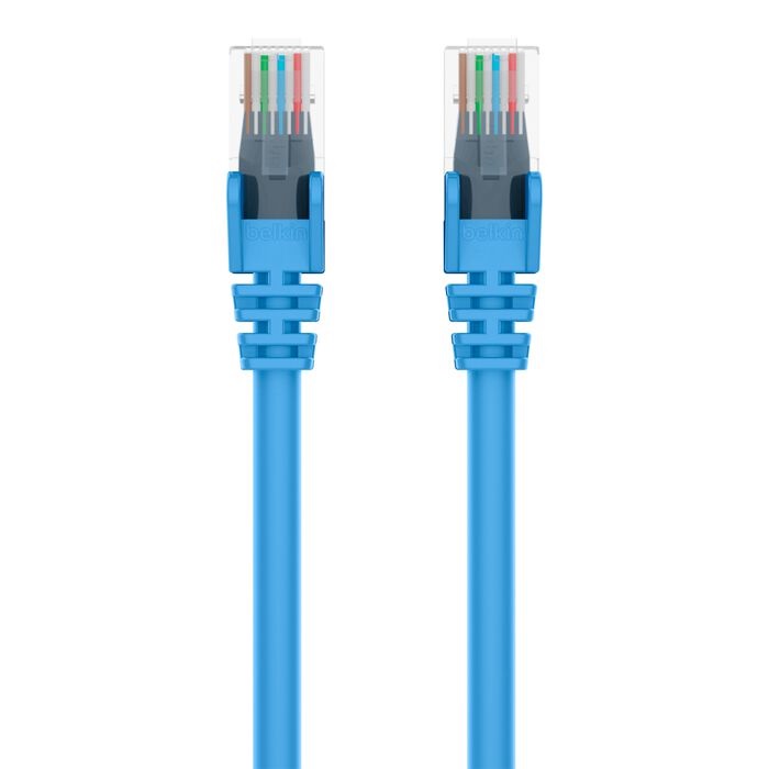 Belkin Cat6 Network Cables (2M) - Blue (A3L980bt02MBLUS), Exceeds 500MHz In Performance Tests, Snagless Prevents Breaking & Cracking, 2 Years Warranty