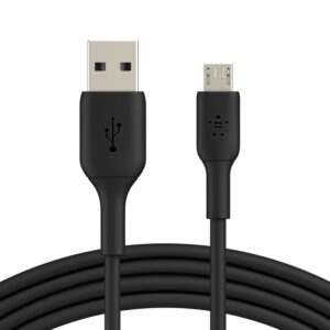 Belkin BoostCharge USB-A to Micro-USB Cable (1M) - Black (CAB005bt1MBK), 25K+ Bends, USB-IF Certified, .2 Years Warranty