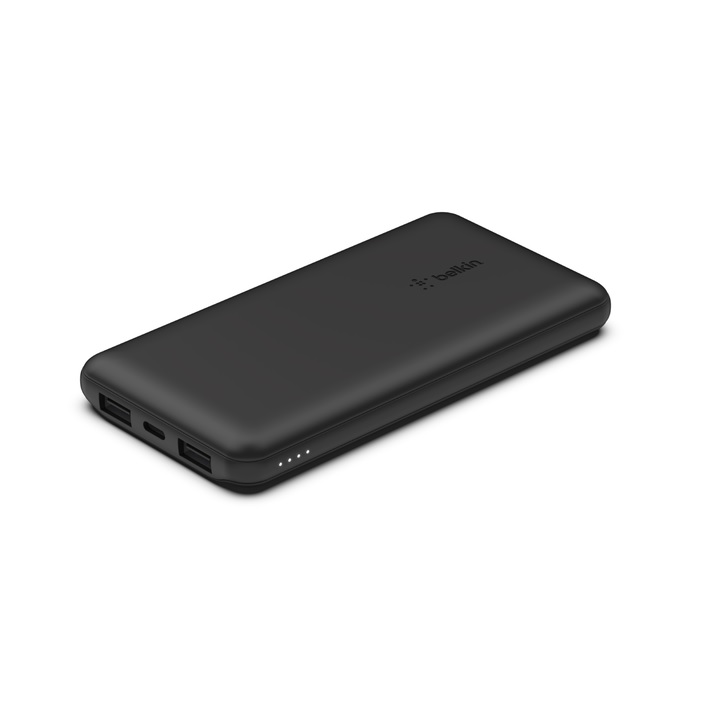 Belkin BoostCharge CCC-Certified 10k mAh Power Bank (Triple-Port) + USB-C to USB-A Cable - Black (BPB011BTBK), 2x USB-A, 1x USB-C, 2 Years Warranty - Image 2