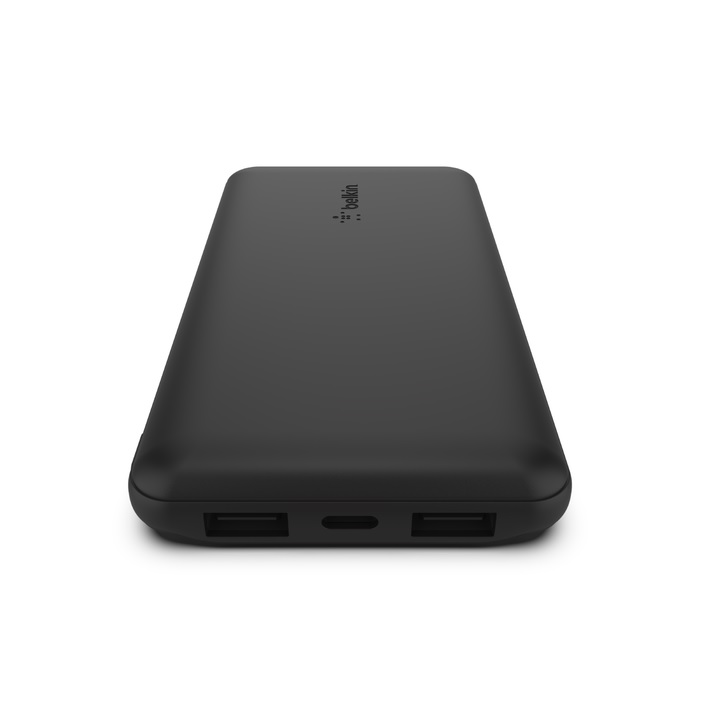 Belkin BoostCharge CCC-Certified 10k mAh Power Bank (Triple-Port) + USB-C to USB-A Cable - Black (BPB011BTBK), 2x USB-A, 1x USB-C, 2 Years Warranty - Image 4